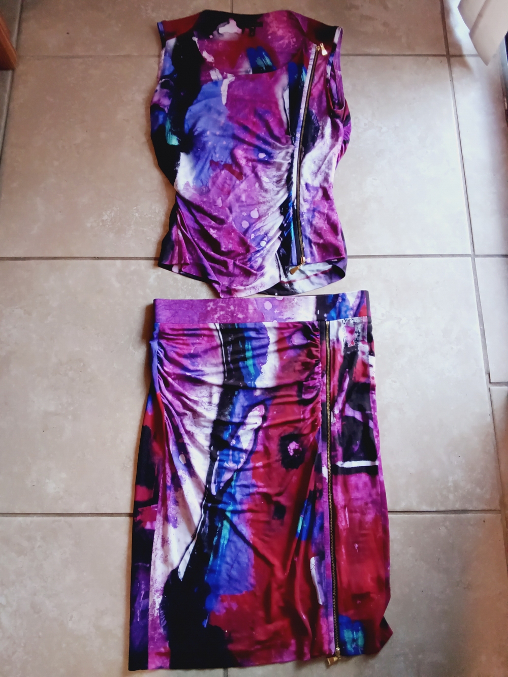 ESCADA Vintage Two Piece Skirt & Blouse Size 38 & 40